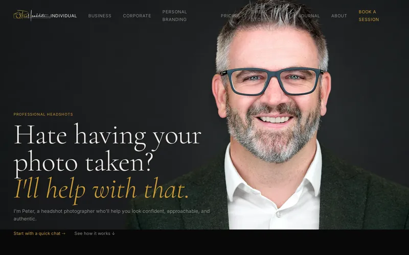 ProHeadshots website homepage
